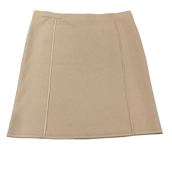WORTH New York Cotton Cashmere Blend Cream Mini Skirt Size XP or Size 0 - Picture 1 of 7